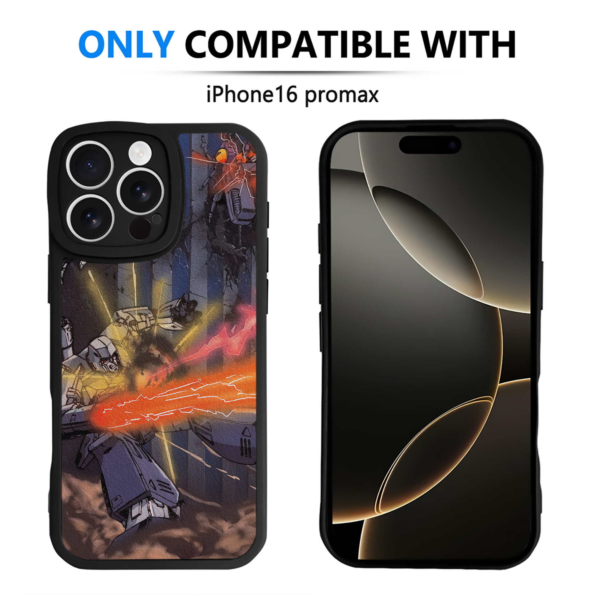 （画像用） Transformers トランスフォーマー 【iPhone 16シリーズ対応】シリコンスマホケース（レザー調） 材質：シリコン